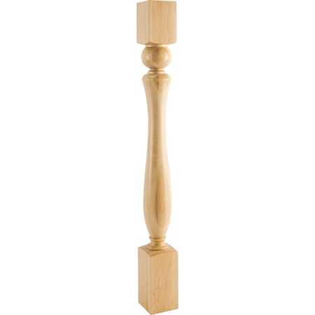 Hardware Resources 3-1/2" Wx3-1/2"Dx35-1/2"H White Birch Sphere Turned Post P81-WB